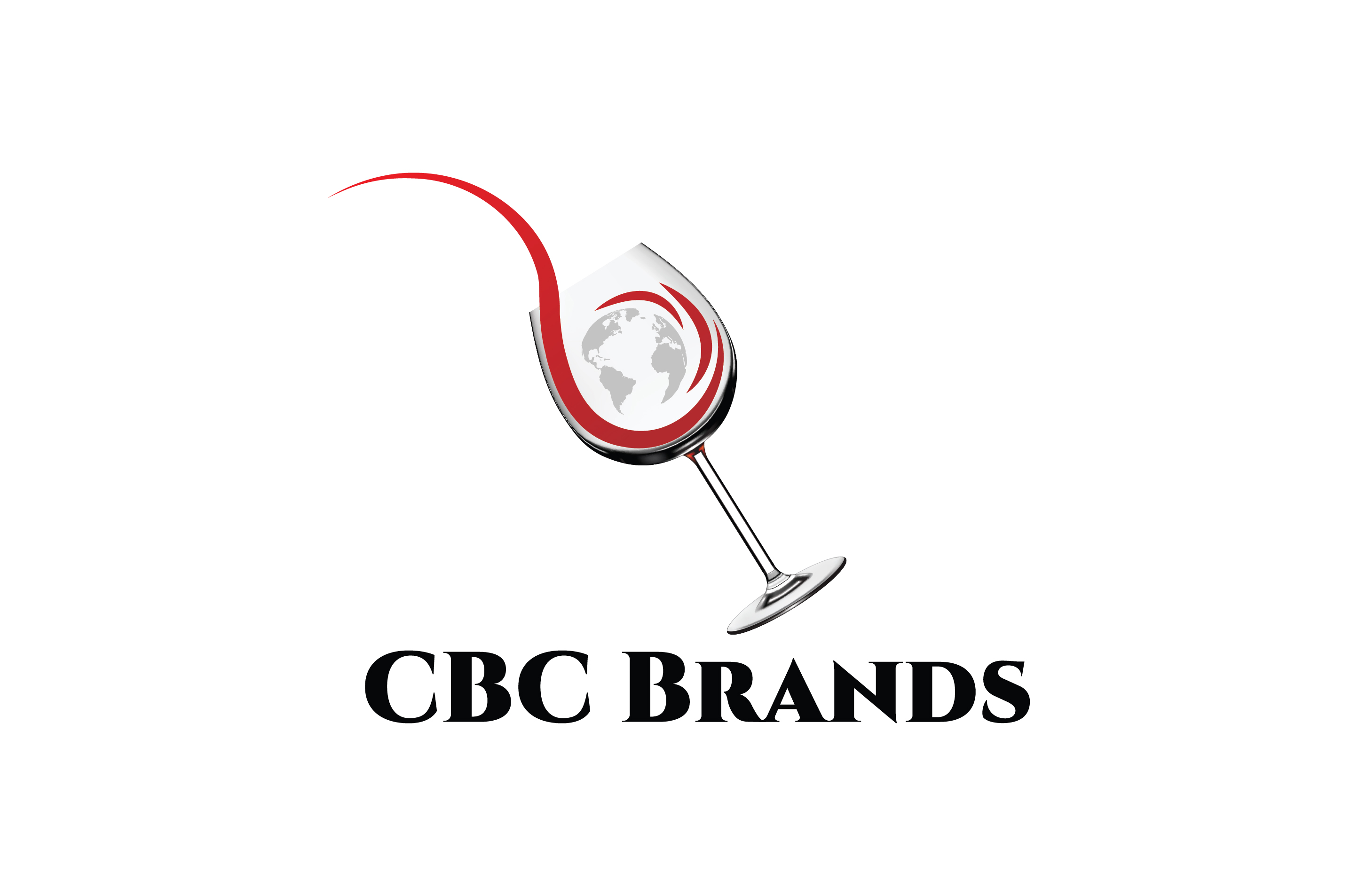 CBC Brands logo featuring a wine glass and globe